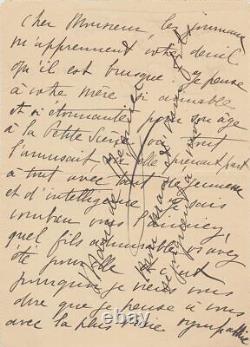 Marie DE HEREDIA Lettre autographe signée à Paul FUCHS