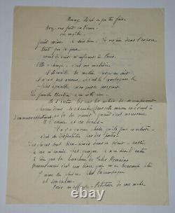 Marie Laurencin Lettre autographe signée à sa mère Paris m'effraye