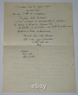 Marie Laurencin Lettre autographe signée à sa mère Paris m'effraye