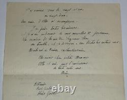 Marie Laurencin Lettre autographe signée à sa mère Paris m'effraye