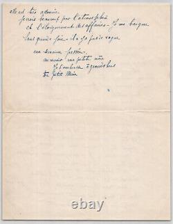 Marie Laurencin Lettre autographe signée à sa mère sans grande joie