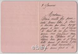 Marie d'Orléans princesse Valdemar de Danemark Lettre autographe signée 1898