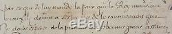 Marie de Medicis Reine de France Lettre signée avec ligne autographe 1619
