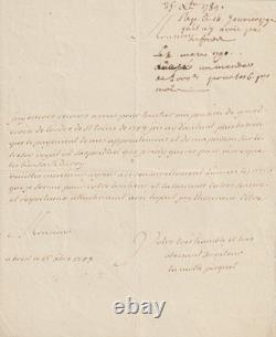 Marin LA MOTTE PIQUET lettre autographe signée