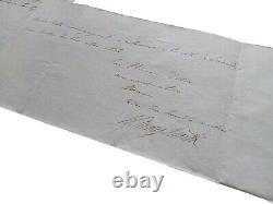 Marine Admiral Sidney Smith Rival De Nelson Lettre Autographe Signee 1795
