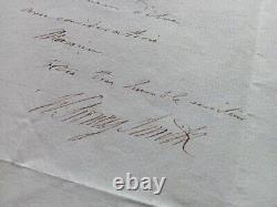 Marine Admiral Sidney Smith Rival De Nelson Lettre Autographe Signee 1795