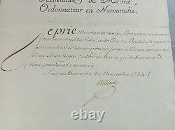 Marine / Le Havre 1784 / Lettre Signée / Ordre De Jean Louis Roch Mistral