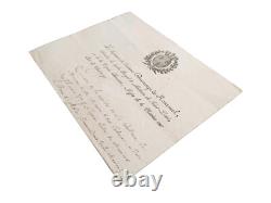 Marine Lettre Autographe Signee Cherbourg 1816 Claude Du Campe De Rosamel