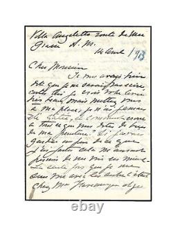 Mary CASSATT / Lettre autographe signée / Degas / Sa peinture / Cubisme / Art