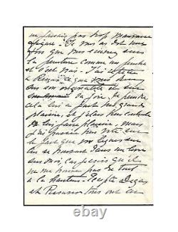 Mary CASSATT / Lettre autographe signée / Degas / Sa peinture / Cubisme / Art