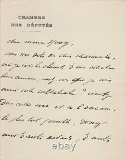 Maurice BARRÈS Lettre autographe signée à Georges HOOG Collaborteur