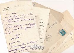 Maurice Barrès 6 lettres autographes 1 lettre signée Allemagne poste La Ramée