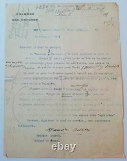 Maurice Barrès 6 lettres autographes 1 lettre signée Allemagne poste La Ramée