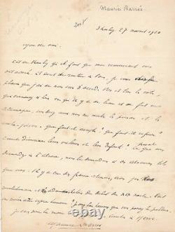 Maurice Barrès lettre autographe signée Alsace Strasbourg 1920 politique