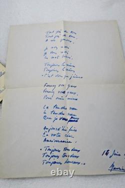 Maurice DRUON lettre autographes signée