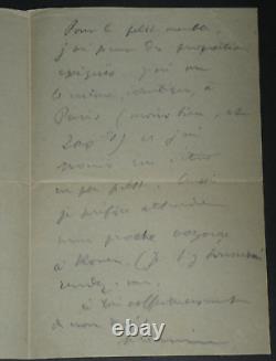 Maurice LEBLANC LETTRE AUTOGRAPHE SIGNÉE au crayon, 2 pages