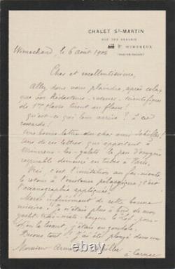 Max DE NANSOUTY Lettre autographe signée à Armand SCHILLER