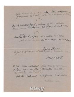 Max JACOB / Lettre autographe signée / Occupation / Juif / Gestapo / Poésie