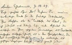 Max PLANCK / Lettre autographe signée / Les forces motrices de la vie