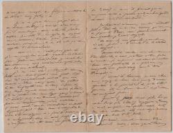 Maxime Lalanne Lettre autographe signée à Van Hoorick 1885