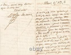Maxime du Camp 2 lettres autographe signées éditeur Houssaye Dargaud Revue