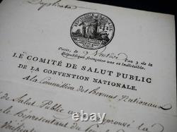 Merlin DE DOUAI lettre signée COMITE DE SALUT PUBLIC, LACOMBE 1795