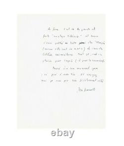 Michel FOUCAULT / Lettre autographe signée / sur Jean Genet & Jean-Paul Sartre
