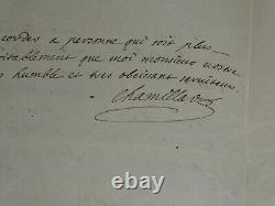 Michel de Chamillart Lettre autographe signée 1698