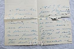 Mme CATULLE-MENDES lettres autographes manuscrites & signées