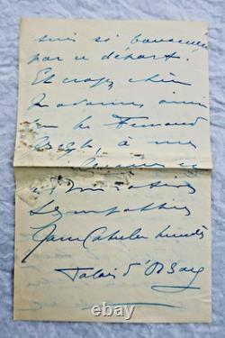 Mme CATULLE-MENDES lettres autographes manuscrites & signées