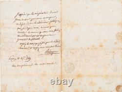 Musique Pierre-Jean BÉRANGER Lettre autographe signée adressée mariage musique