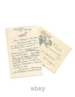NADAR / Lettre autographe signée / Georges Clemenceau / L'Aurore / Enveloppe
