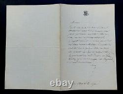 NUMA LETTRE AUTOGRAPHE SIGNÉE À Edmond ABOUT et Emile de NAJAC