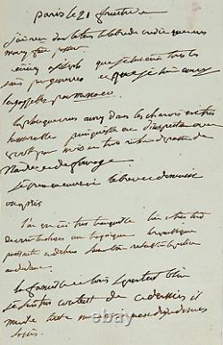 Napoléon BONAPARTE Lettre autographe signée. 1795. La republique puissante