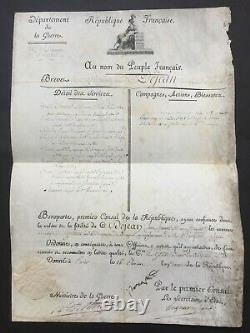 Napoléon Bonaparte Document / lettre signée Général Dejean Aide camp Empereur