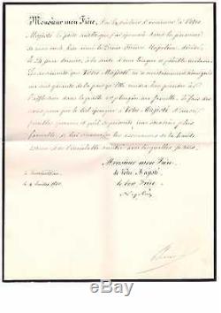 Napoléon III / Lettre Signée (1860) / Mort De Jerome Bonaparte