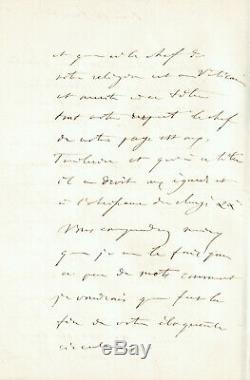 Napoleon III importante lettre autographe signée laicité 1860