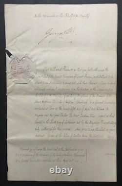 Napoléon Ier Congrès de Vienne Roi GEORGE IV document / lettre signée 1818