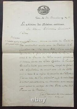 Napoléon Ier TALLEYRAND Lettre signée Traité Lunéville et rive gauche Rhin
