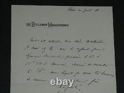 Napoléon Jérôme Bonaparte Lettre autographe signée à sa sour Mathilde