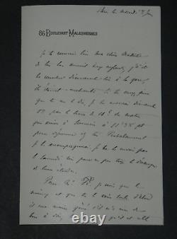 Napoléon Jérôme Bonaparte Lettre autographe signée adressée à sa sour Mathilde