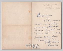 Natalia Janotha Lettre autographe signée de remerciements 1887