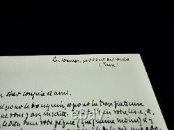 Octave Mirbeau Lettre autographe signée sur le livre de la Vie! 1890