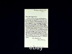 Octave Mirbeau Lettre autographe signée sur le livre de la Vie! 1890