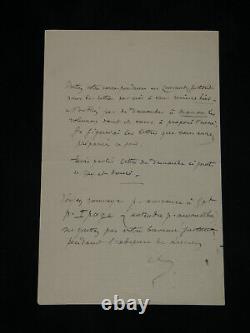 Octave Uzanne Lettre autographe signée nous n'en sortirons jamais