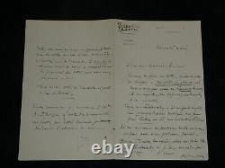 Octave Uzanne Lettre autographe signée nous n'en sortirons jamais