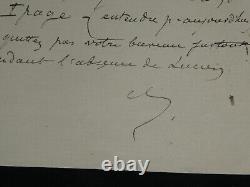 Octave Uzanne Lettre autographe signée nous n'en sortirons jamais