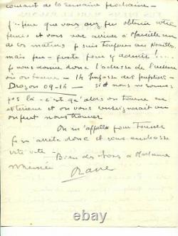 Orane DEMAZIS BELLE LETTRE AUTOGRAPHE SIGNEE deux pages FILMS Marcel PAGNOL