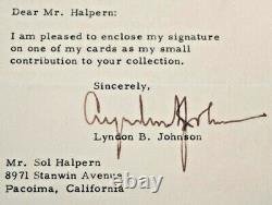 Original 1958 Lyndon B Johnson Lbj Signé Autographié Sénat Constitue Lettre