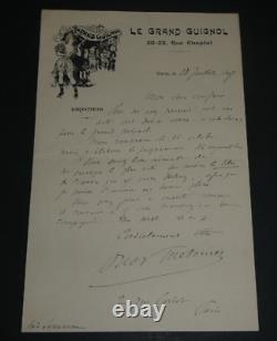 Oscar MÉTÉNIER, Auteur LETTRE AUTOGRAPHE SIGNÉE 1897 PARIS